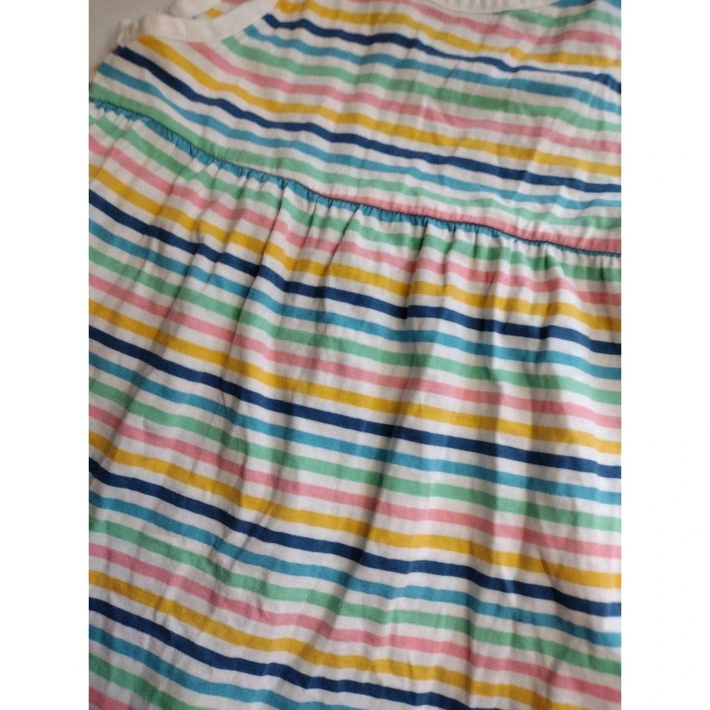 Old Navy Girls Striped Sleeveless Tiered Knit Dress Multicolor Size S 6-7